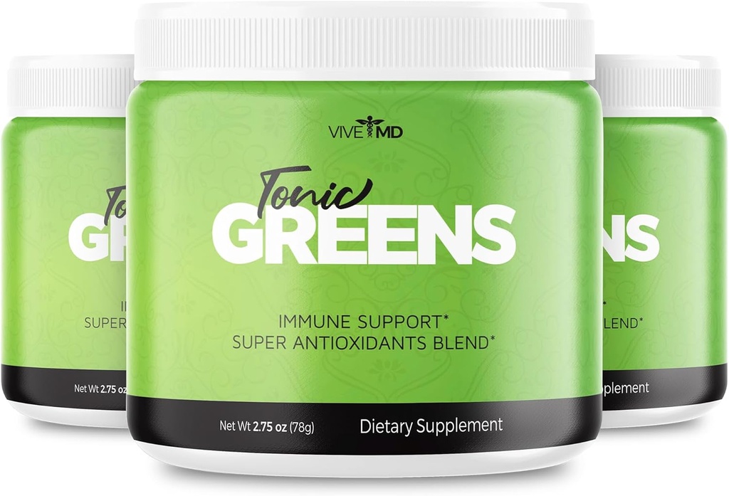 Tonic Greens proszek witamina suplement boost Oficjalna formuła - Naturalny zielony mieszanka suplement energii dodatkowa siła - BCAA L- Glutamina Witamina B6, Rewolucyjna energia Fix Solution Recenzje (3 Pack)