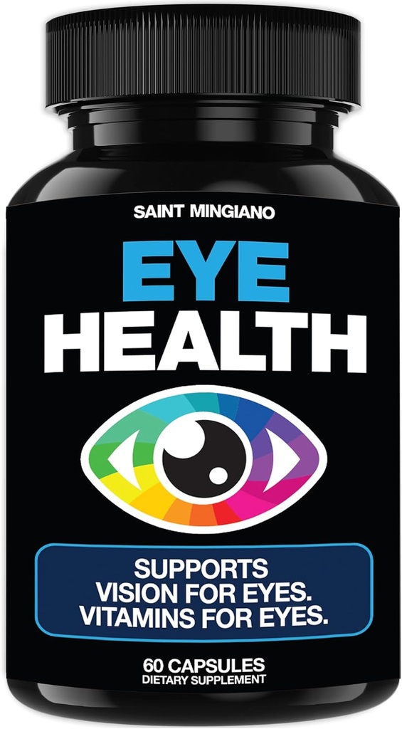 Eye Care & Vision Vitamin Supples 60 Kapsułki - Wspiera Oko Strein, Suche Oczy i Vision Health - Wspiera Vision, Ocular and Macular Health - 14 Aktywnych składników, Luteina.