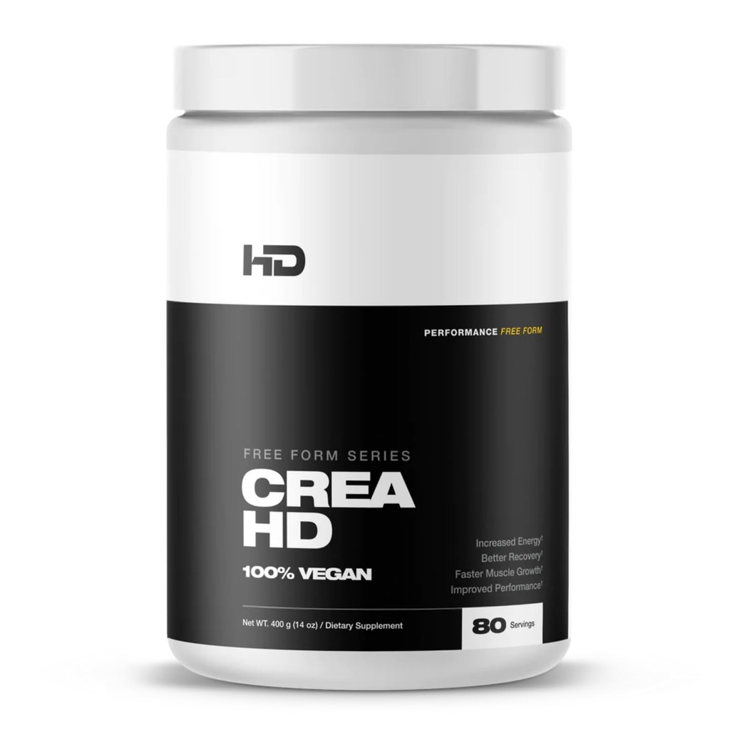 HD MUSCLE Creapur 124; 100% Wegański Monohydrat Kreatora Suplement 124; dla poprawy energii, Odzysk, Wzrost mięśni, & Wydajność 124; 80 Służenie