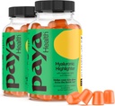Hydrating Hyaluronic Highlighter Gummies Skincare 124; Wspiera jaśniejsze, Dewy, Plump skóry 124; Wegan kwas hialuronowy i suplement witaminy C 124; Non-GMO, Żelatyna wolna, Flavor pomarańczowy, 60- Day Supply