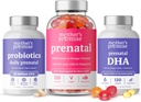 Obietnica matki Gumiaki witaminy prenatalnej + Prenatalna DHA & Prenatal Probiotyki Bundle