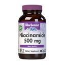 Bluebonnet Nutrition Niacinamid 500mg, Wspiera zdrowie układu sercowo-naczyniowego *, Soyfree, Gluten- Free, Non-GMO, Kosher Certified, Dairy- Free, Wegan, 60 Kapsułki roślinne, 60 Służenie
