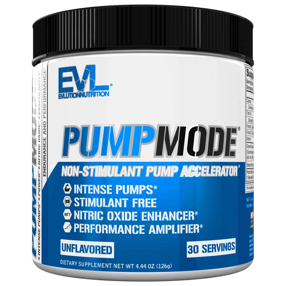 EVL PumpMode Supplement Acidic Oxide - Acidic Oxide Booster Pump Pre Workout Powder with Glycerol and Betaine for Muscle Recovery Growth and Endurance - Stim Free Pre Workout Drink (Unflavored)