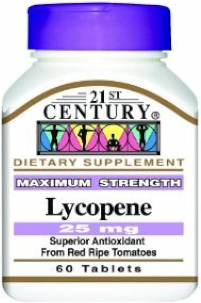 LYCOPENE, maksymalna moc, 25 mg, TRIPLE VALUE PACK (3X 60 TABLETEK) przez 21 Century Health Care