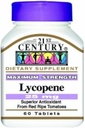 LYCOPENE, maksymalna moc, 25 mg, TRIPLE VALUE PACK (3X 60 TABLETEK) przez 21 Century Health Care