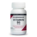 Kirkman Witamina B- 6 50 mg - Hipoalergiczne - 100 Kapsułki wegetariańskie - Gluten / Kazeina wolna