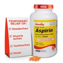LABS TYME- CAP, INC. Czas regularnej siły Aspiryna 325mg - 1000 Enteric Coated Tablets - Reliever Pain for Minor Aches and Pains, Fever Reducer - Made in USA