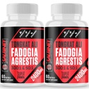 2400mg Fadogia Agrestis Tongkat Ali Supplements - Third Party Tested - 1400mg Fadogia Agrestis & 1000mg Tongkat Ali, maksymalna wytrzymałość, masa mięśniowa i parametry atletyczne, 2 opakowania