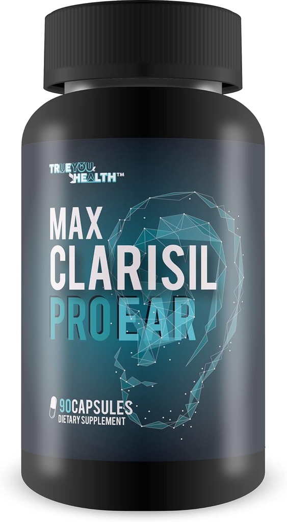 Max Clarisil Pro Ear - Utrata słuchu & Wsparcie dla pierścienia ucha - Naturalny wzór na bazie turmerii, aby wspierać zmniejszenie opuchlizny i poprawy zdrowia ucha - Max Clarisil Pro suplement do strat słuchu
