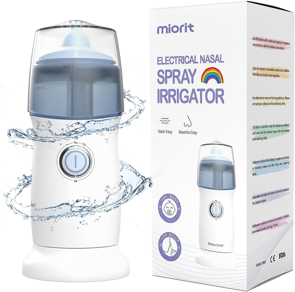 System nawadniania nosa Nasal Rinse Irrigator - Electric Neti Pot do nawadniania nosa - Sinus Rinse Kit