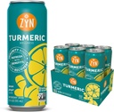 ZYN Turmeric Wellness Drink (6 Pack), Lemon imbir aromatyczny kurkumina napój z czarnego pieprzu, bez dodanego cukru, niskie węglowodany i niskokaloryczny napój, czysta alternatywa
