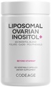 Codeage Liposomal Ovarian Inositol + Suplement - Myo- Inositol & D- Chiro- Inositol 40: 1 Mieszanka, Folate 5- MTHF, CoQ10, Pomegranat & Wild Blueberry, Liposomal Delivery, Non-GMO, Gluten- Free - 120 Kapsułki