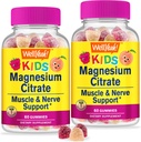 WellYeah Magnezu Gummies Citrate for Kids (2 Pack) - Suplement Stress Relief do żucia dla dzieci - Natural Calm, Mood Support, Non-GMO, Gluten Free - Natural Sourced Flavors - 60 Gummies