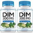 DIM Supplement 200mg - DIM Diindolylometan Plus BioPerine - Estrogen Balance, Menopauza Hormony Relief, Leczenie trądziku, Wegan - 120 Count