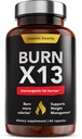 Witamina Bounty Zaawansowane Termogeniczne spalanie tłuszczu dla mężczyzn i kobiet - Burn X13 suplement utrata masy ciała z 13 Potężnych składników - Metabolizm Booster, Energia & Kontrola przystawek - 60 Kapsułki