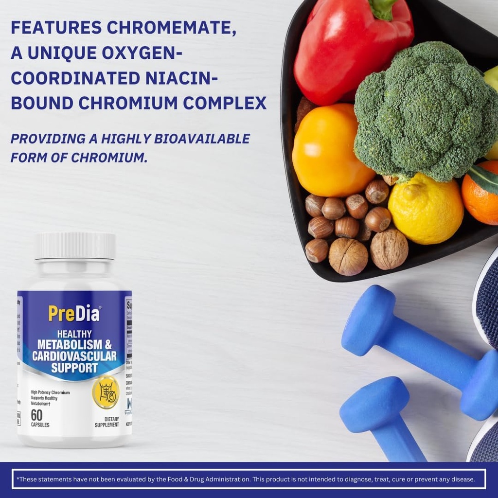 PreDia - Zdrowe Metabolizm i Wspomaganie układu sercowo- naczyniowego Zdrowie - (Chrom 200mcg)