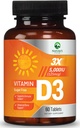 Witamina D3 5000iu (125 mcg) Wsparcie dla zdrowia immunologicznego - Wysokiej mocy witamina D Suplement diety dla kości, zębów, mięśni - Przyroda VIT D, Wegan, Gluten Free, Malina Flavor - 60 tabletek do żucia