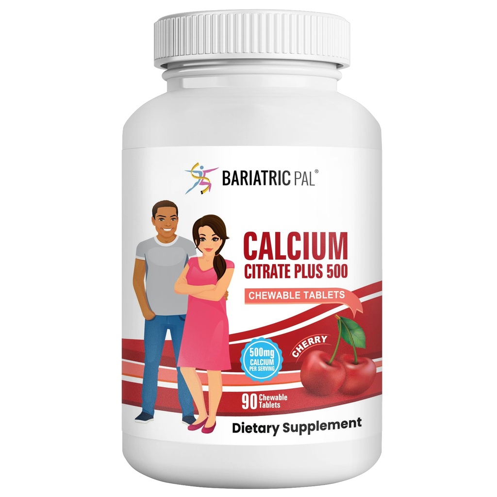 BariatricPal Wapnia Citrate 500mg Tabletki do żucia - Cherry (30- Day Supply)