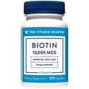 Witamina Shoppe Biotin 1000 MCG, odżywcze wsparcie metabolizmu dla zdrowych włosów wibracyjnych, zdrowa skóra i silne paznokcie, produkcja energii (120 kapsułki)