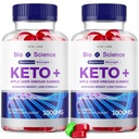 Rize laboratoria - Bio Science Keto Plus Gummies for Weight Loss, Dodatkowa siła, Zaawansowana formuła obejmuje Jabłko Cydr Gummies (120 Gummies) (Opakowanie 2)