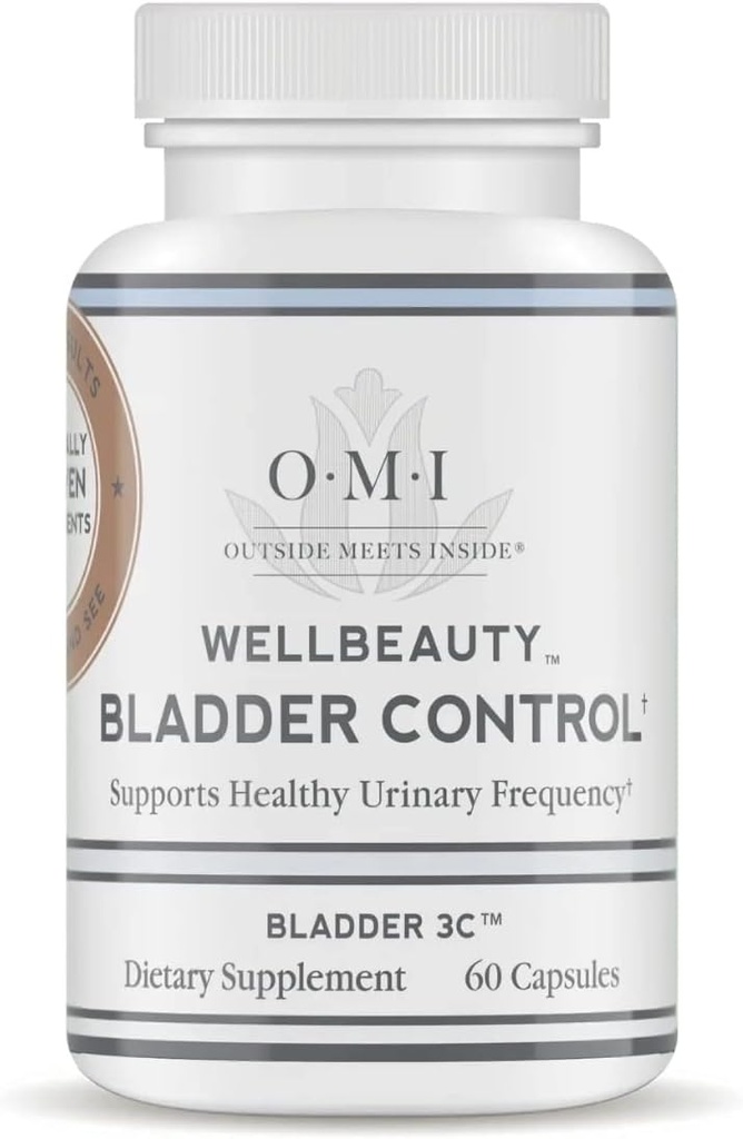 OMI Wellbeauty Bladder Control, Klinicznie udowodnione do wspierania częstotliwości moczu, Zmniejszenie wizyt łazienkowych, 60 Kapsułki wegetariańskie