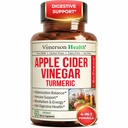 Organiczne jabłko cydr Ocet z kurkuminy suplement & Ginger dla zdrowia trawiennego, Metabolizm, Energia & Wspólne wsparcie - Organic Turmeric & Apple Cider Ocet kapsułki. 60 Vegan Non-GMO Czapki