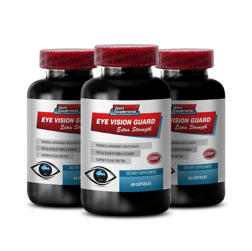 Formuła Eye Lutein & zeaksantyna - Eye Vision Guard - Dodatkowa siła, Suplement do borówki, Wizja Vitaminy do oczu, Wyciąg z borówki do oczu, Vision Support Pills, Lutein z borówki, 3B 180 Czapki