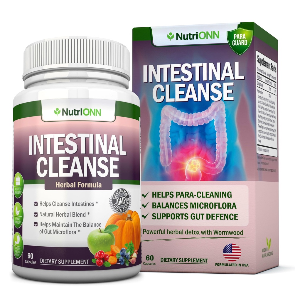 Oczyszczanie jelit - Formuła Naturalnego Detox Ziołowy - Full 10- Day Detox Program - Wormwood, Żurawina, Paul D 'Arco, Goldenseal, Czosnek, Czarne orzechy, Echinacea i 10 Inne naturalne składniki