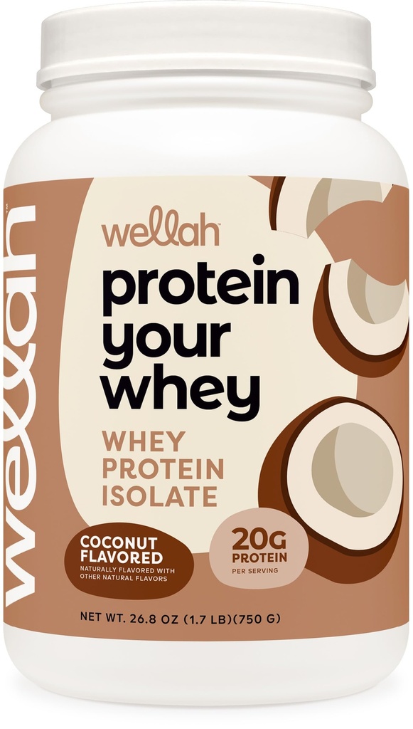 Wellah Protein Your Servy (30 Servings, Kokosowy Flavored) - Protein serwatki Isolate Protein