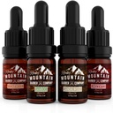 Rocky Mountain Barber Company Beard Oil Size Pack - 4 unikalne odmiany oleju beard (0.17 oz każdy) - Cedarwood, Sandalwood, Bamboo & Unscented - Zawiera olejki esencyjne