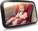 Shynerk Baby Lustro samochodowe, bezpieczne fotelik samochodowy Lustro do tylnych twarzy niemowlęcia z szerokim Crystal Clear View, Shatterproof, 360 ° obrotu, Crash Tested i certyfikowany