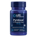 Life Extension Pyridoxal 5 '-Fosfat Czapki - Witamina B6, 100 mg, Bioactive B6 dla układu sercowo-naczyniowego, Nerki i Nerve Zdrowie - Gluten- Free, Non-GMO, Wegetarianin - 60 Kapsułki wegetariańskie