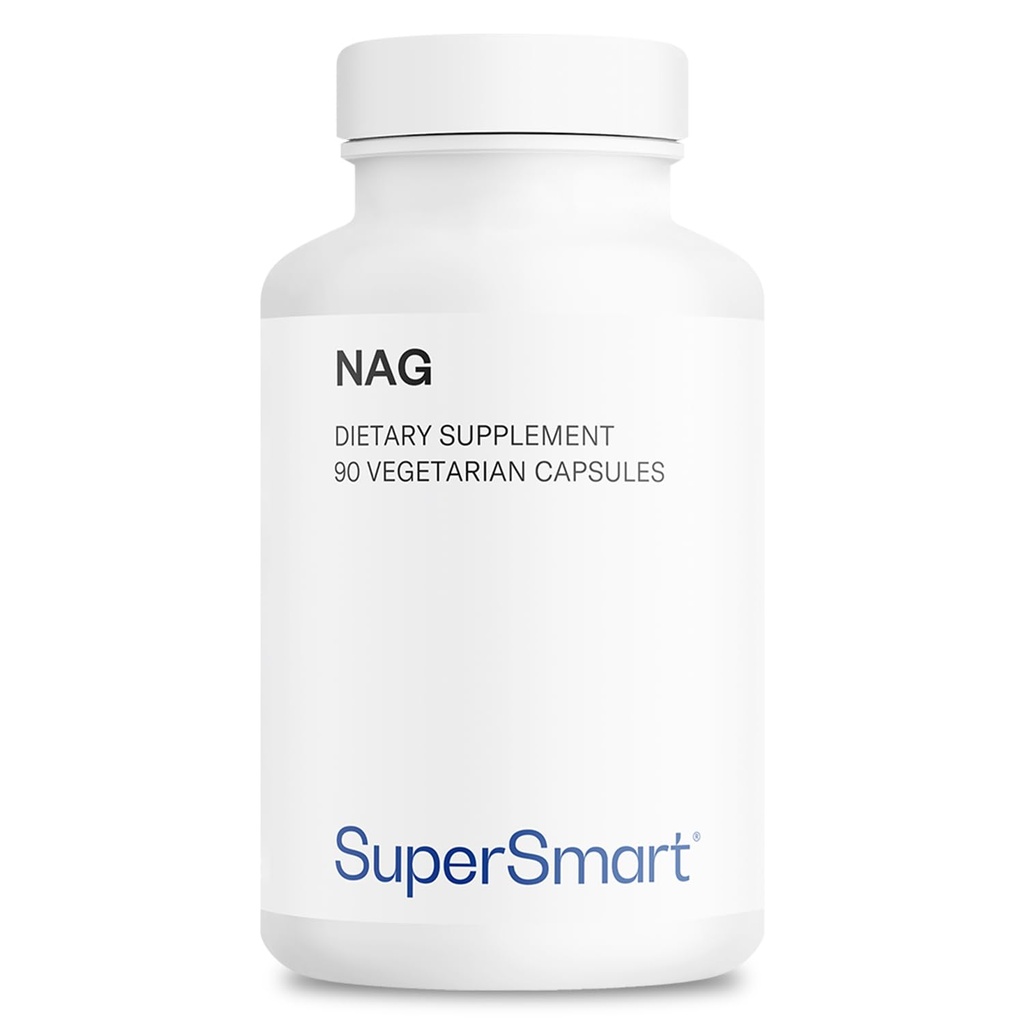 Supersmart - Suplement NAG 1500mg na dobę (N- Acetyloglukozamina) - Wysoka absorpcja glukozaminy siarczan 124; Non-GMO & Gluten Free - 90 Kapsułki wegetariańskie