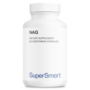 Supersmart - Suplement NAG 1500mg na dobę (N- Acetyloglukozamina) - Wysoka absorpcja glukozaminy siarczan 124; Non-GMO & Gluten Free - 90 Kapsułki wegetariańskie