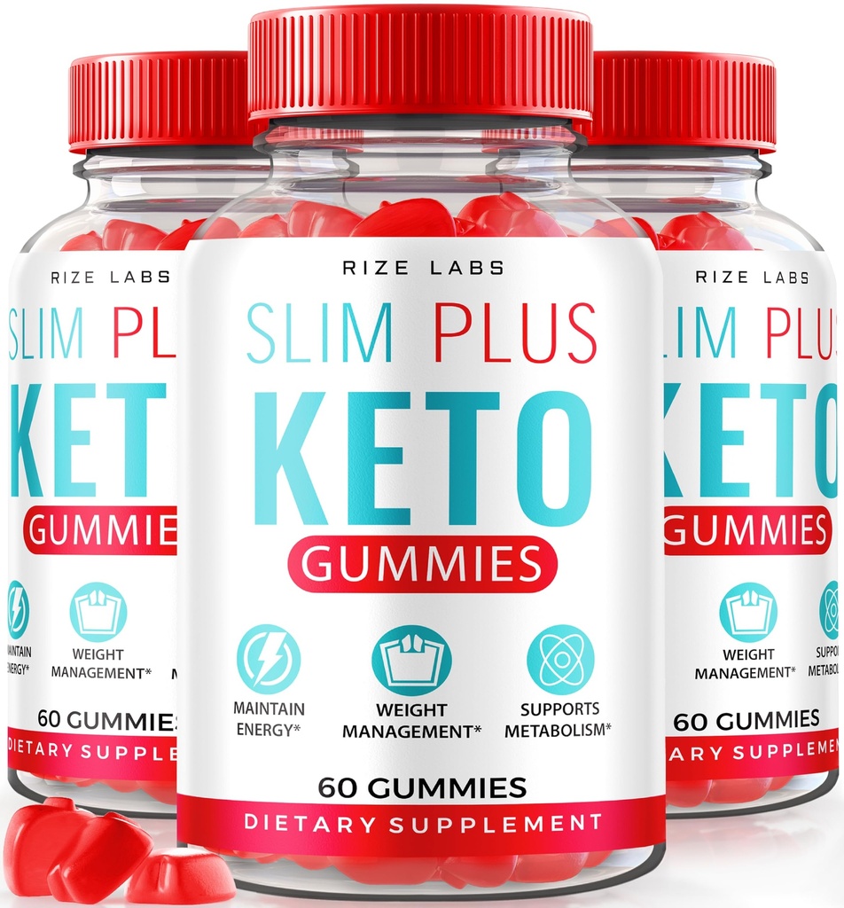 Rize laboratoria - Slim Plus Keto ACCV Gummies dla zaawansowanych utraty wagi, Wszystkie naturalne jabłko cydr suplement ocet (180 Gummies)