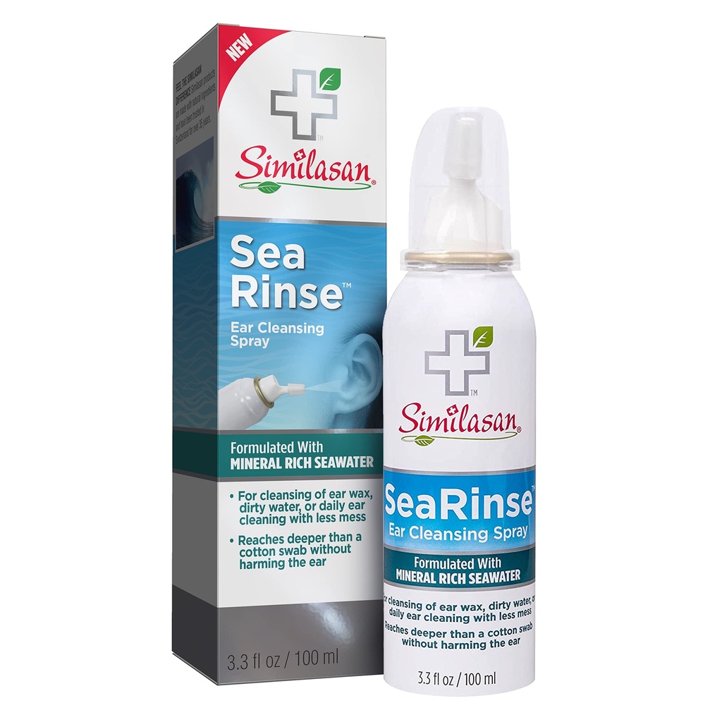 Agregasan SeaRinse Ear Cleansing Spray for Ear Cleaning and Ear Wax, 3.3 Fl Oz