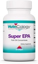 Nutricology Super EPA - Suplement Omega 3, Koncentrat oleju rybnego, EPA, DHA, Omega 3 Kwasy tłuszczowe, Sustainable Sourced Anchovies, Softgels - 60 Count