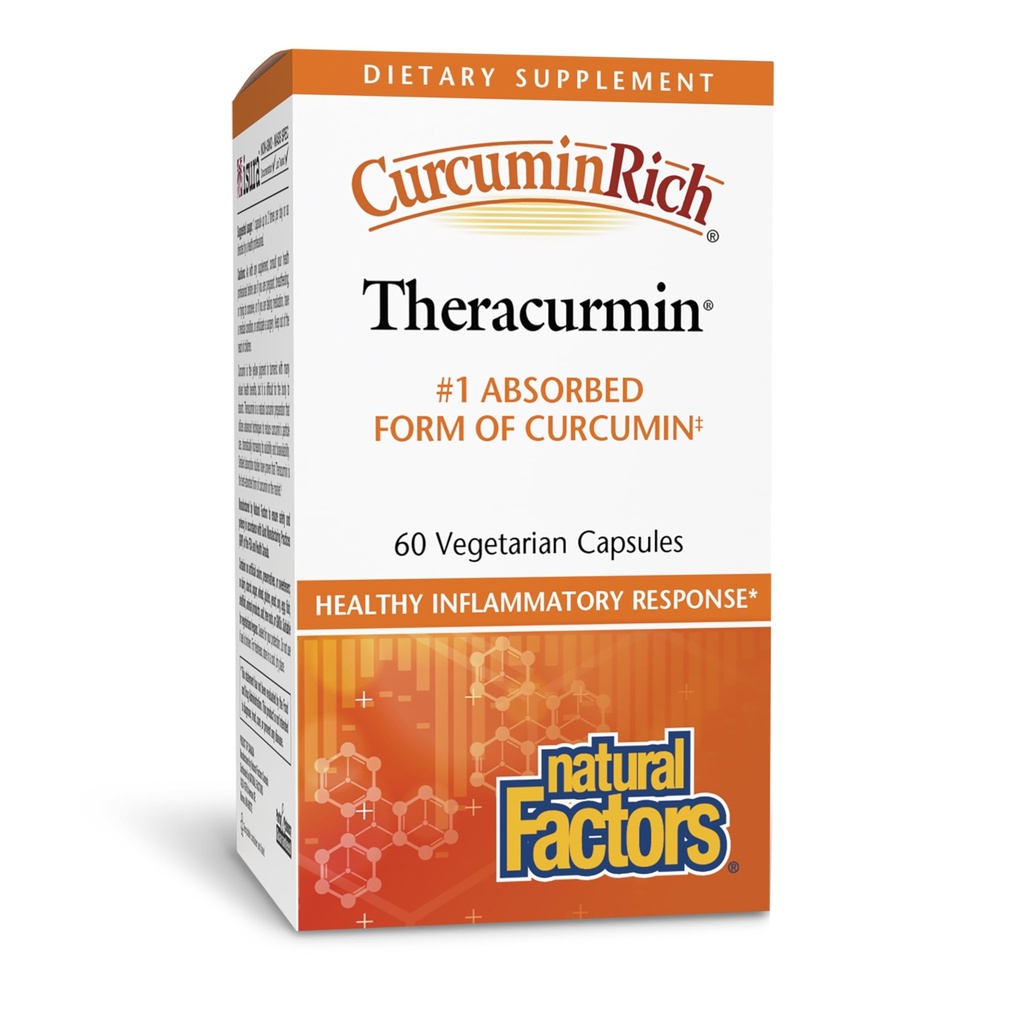 Naturalne czynniki CurcuminRich Theracurmin - Suplement przeciwutleniający z Curcumin - Suplement diety Pomoc Mięśnie & - 60 Kapsułki wegetariańskie (60 Słupki)