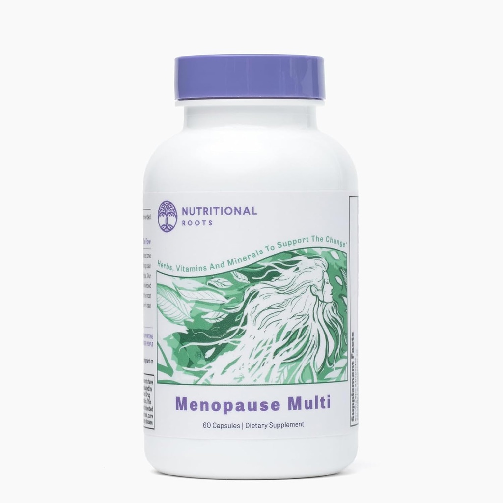 Nutritional Roots 5- in-1 Menopauza Wsparcie Witaminy dla Kobiet, Fermentowane Witaminy, Minerały, Probiotyki i Zioła organiczne, Trzecia strona Tested, Wybór lekarza, 30 Służenia