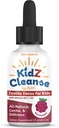 Kidz Cleanse Nether124; Zeolite Detox dla dzieci Nether124; Rozwój, Zachowanie, Energia i Gut Health Supplement Supplement Equipment 124; Łatwe w użyciu, Czysty Zeolite Drops + metyl B12 + D3 (Malina Flavor) - 2oz