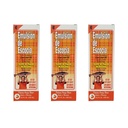 Emulsja de Escoccia. Suplement diety Cod Liver Oil. Bogaty w witaminy A, D, E i B1. 6.5 Fl.Oz / 192 ml. Opakowanie zawierające 3