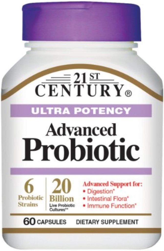 21. Century Ultra Pottency Zaawansowane kapsułki probiotyczne 60 ea (Opakowanie po 4)