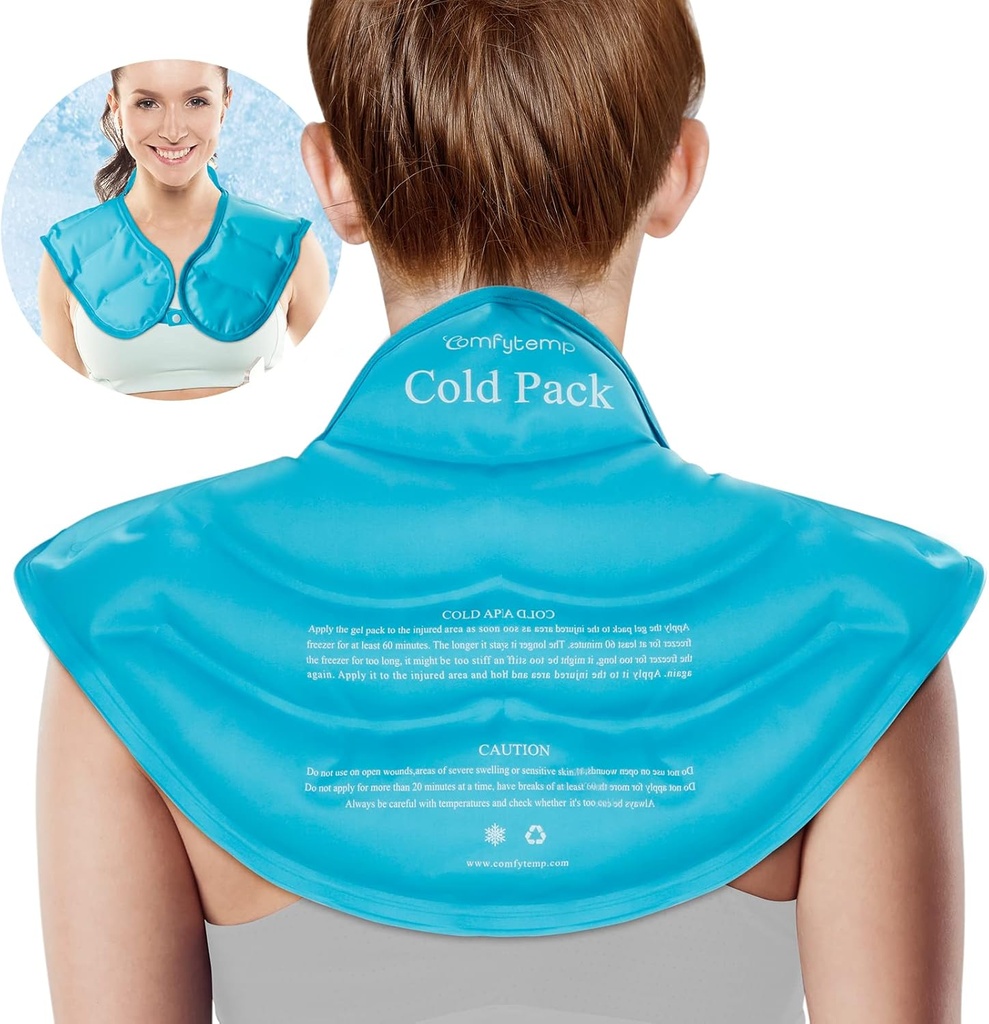 Comfytemp Ice Pack for Neck Shoulders Relief bólu, Cenny duży żel Shoulder Chłodzenie Owiń dla Upper Back, Cold Compress Fizycznej Terapii dla urazów szyjnych, Mężczyźni Dar Kobiet