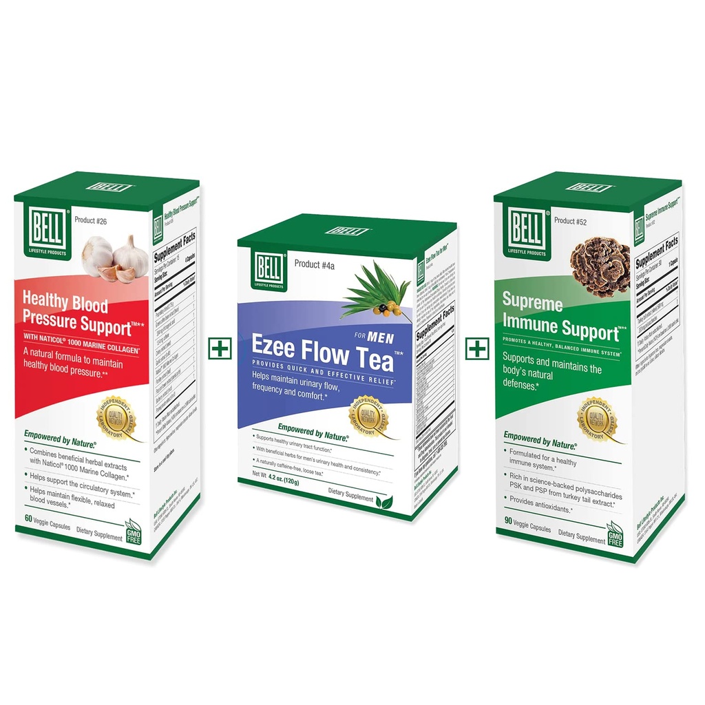 Bell Bundle - Najwyższe wsparcie immunologiczne, Ezee Flow Support Support Tea & Healthy Blood Pressure Support- 25 Lat dookoła świata, Sprzedawane bezpośrednio przez producenta