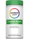 Rainbow Light Counter Attack Wsparcie immunologiczne, Suplement diety zapewnia wsparcie immunologiczne, Witamina C, Cynk i 3 ukierunkowane mieszanki ziołowe, Wegan i gluten Free, 90 Count