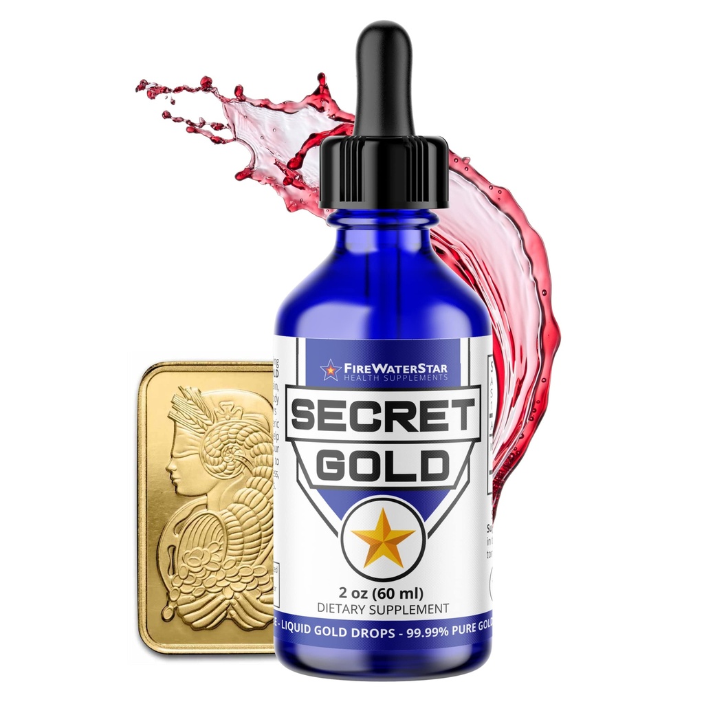 FWS Colloidal Gold Liquid Drops, Wniebowstąpienie Medytacja Spiritual Aid Brain Boost, Zwiększenie świadomości Clarity Dreams Intuition, Wykonane z 99,99% Czyste złoto szwajcarskie, 100 ppm, Ruby Red, Real 24K
