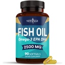 Nowy wiek Omega 3 Suplement oleju rybnego Immune & Health Support - Promotes Joint, Eye & Skin Health - Non GMO - EPA, DHA Kwasy tłuszczowe Gluten Free (90 Softgels (Pack of 1))