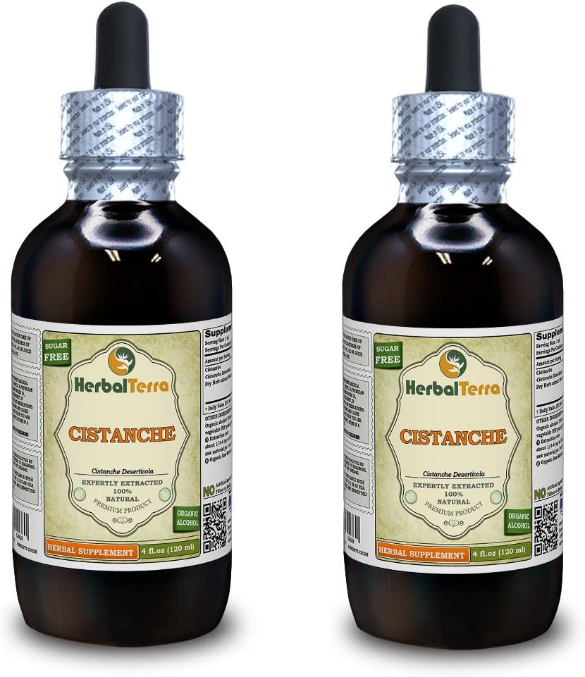 Cistanche (Cistanche Deserticola) Dried Herb Liquid Extract (Nazwa marki: HerbalTerra, Proudly Made in USA) 2x4 oz