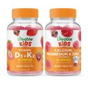 Żywa witamina D3 + witamina K2 Dzieci + Wapnia Magnezu i cynku Dzieci, Gummies Bundle - Great Desting, Suplement witaminy, Gluten Free, GMO Free, Gummy do żucia