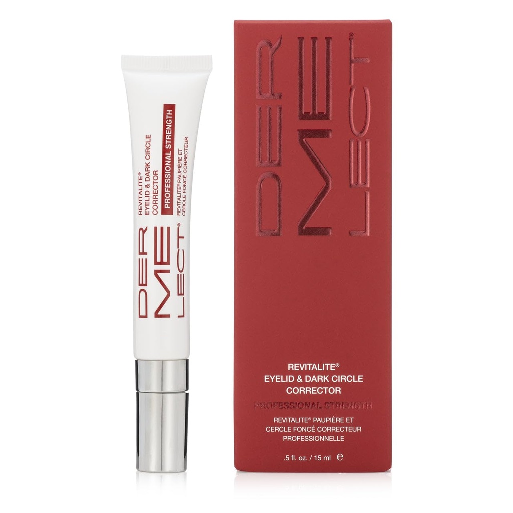 Dermelect Revitalite Eyelid & Dark Circle Corrector - Profesjonalna siła, anty-starzejący się krem do oczu z peptydami, rozjaśnianie i tightening Ingredients - Ciemne kręgi, Puffness, Droopy Eyelids & Zmarszczki